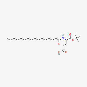 N-(1-Oxohexadecyl)-L-glutaMic Acid tert-Butyl Ester structure, CAS 536721-25-2