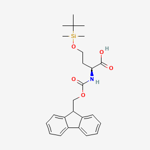Fmoc-L-HoSer(OTBMS)-OH structure, CAS 1333332-17-4