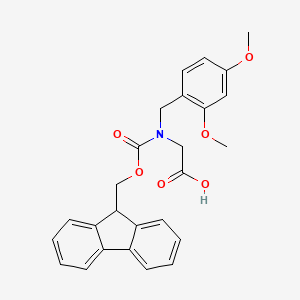 FMOC-(DMB)GLY-OH structure, CAS 166881-42-1
