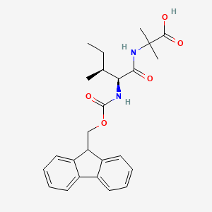 Fmoc-Ile-Aib-OH structure, CAS 2A-1172513