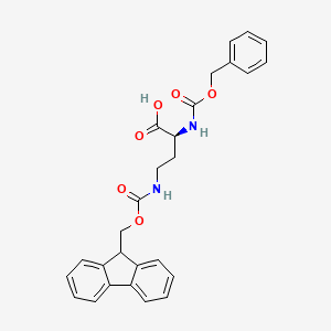 Z-Dab(Fmoc)-OH structure, CAS 2A-1172515