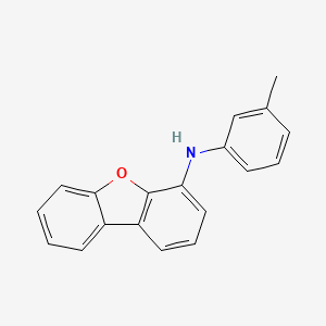 N-(m-tolyl)dibenzo[b,d]furan-4-amine structure, CAS 1609080-03-6