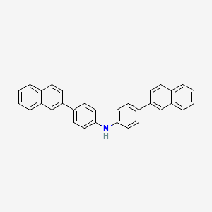 4-(2-Naphthalenyl)-N-[4-(2-naphthalenyl)phenyl]-benzeneamine structure, CAS 1446448-94-7