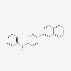 Benzenamine, 4-(2-naphthalenyl)-N-phenyl structure, CAS 897671-79-3