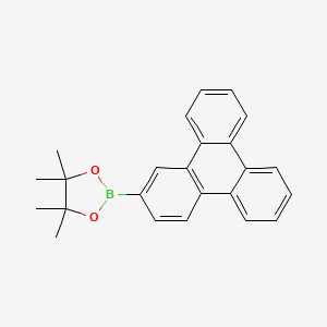 4,4,5,5-TetraMethyl-2-(3-triphenylen-2-yl-phenyl)-[1,3,2]dioxaborolane structure, CAS 890042-13-4