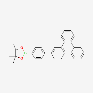 4,4,5,5-tetramethyl-2-(4-(triphenylen-2-yl)phenyl) -1,3,2-dioxaborolane structure, CAS 1158227-59-8