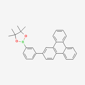 4,4,5,5-tetraMethyl-2-(3-(triphenylen-2-yl)phenyl)-1,3,2-dioxaborolane structure, CAS 1115639-92-3