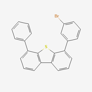 4-(3-bromophenyl)-6-phenyl-dibenzothiophene structure, CAS 1616092-81-9