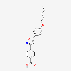 4-(5-(4-(pentyloxy)phenyl)isoxazol-3-yl)benzoic acid structure, CAS 179162-55-1