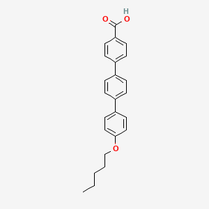 [1,1':4',1''-Terphenyl]-4-carboxylic acid, 4''-(pentyloxy)- structure, CAS 158938-08-0