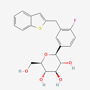(1S)-1,5-Anhydro-1-C-[3-[(1-benzothiophen-2-yl)methyl]-4-fluorophenyl]-D-glucitol structure, CAS 761423-87-4