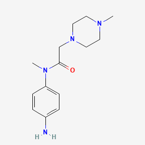 N-(4-aminophenyl)-N-methyl-2-(4-methylpiperazin-1-yl)acetamide structure, CAS 262368-30-9