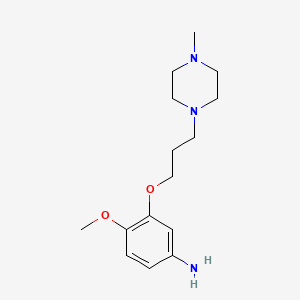 4-Methoxy-3-(3-(4-Methylpiperazin-1-yl)propoxy)aniline structure, CAS 846023-55-0