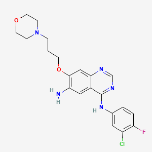 N4-(3-chloro-4-fluorophenyl)-7-(3-Morpholinopropoxy)quinazoline-4,6-diaMine structure, CAS 267243-68-5