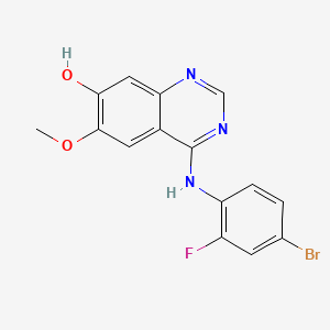 4-(4-Bromo-2-fluoroanilino)-7-hydroxy-6-methoxyquinazoline structure, CAS 196603-96-0