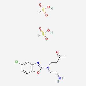4-((2-aMinoethyl)(5-chlorobenzo[d]oxazol-2-yl)aMino)butan-2-one (diMethanesulfonate) structure, CAS 1276666-12-6