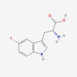 (R)-2-AMINO-3-(5-FLUORO-1H-INDOL-3-YL)-PROPIONIC ACID structure, CAS 97749-24-1