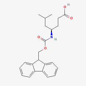 (R)-FMOC-4-AMINO-6-METHYL-HEPTANOIC ACID structure, CAS 269078-75-3
