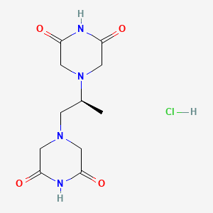 (S)-4,4'-(1-Methyl-1,2-ethanediyl)bis-2,6-piperazinedione hydrochloride structure, CAS 149003-01-0