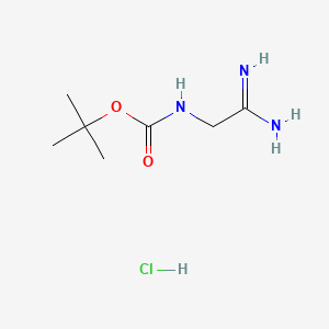 (2-Amino-2-iminoethyl)carbamic acid tert-butyl ester monohydrochloride structure, CAS 691898-38-1