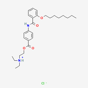 Procaine Related CoMpound HCl (Diethyl (2-Hydroxyethyl)-AMino-p-[o-(Octyloxy)benzaMido]benzoate hydrochloride)ChemicalBook structure, CAS 51444-52-1