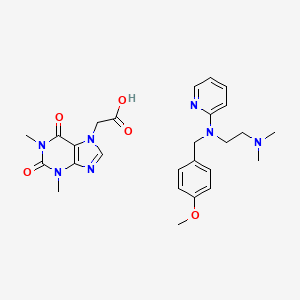 1,2,3,6-tetrahydro-1,3-dimethyl-2,6-dioxo-7H-purine-7-acetic acid, compound with N-(p-methoxybenzyl)-N',N'-dimethyl-N-(2-pyridyl)ethane-1,2-diamine (1:1)ChemicalBook structure, CAS 57383-74-1