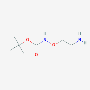 N-(2-aminoethoxy)-carbamic acid 1,1-dimethylethyl ester structure, CAS 894414-38-1
