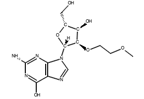 2'-O-(2-Methoxyethyl)guanosine structure, CAS 473278-54-5