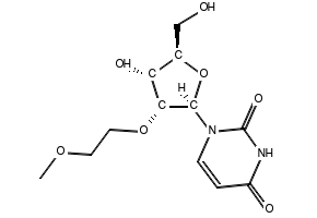 2'-O-(2-Methoxyethyl)uridine structure, CAS 223777-15-9