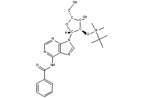 N6-benzoyl-2'-O-(tert-butyldiMethylsilyl)adenosine structure, CAS 69504-07-0