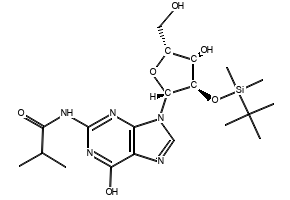 2'-O-(tert-Butyldimethylsilyl)-N-isobutyrylguanosine structure, CAS 182007-86-9