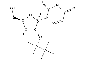 2'-O-(tert-butyldiMethylsilyl)uridine structure, CAS 54925-71-2