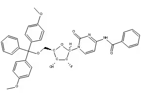 Cytidine, N-benzoyl-5'-O-[bis(4-Methoxyphenyl)phenylMethyl]-2'-deoxy-2'-fluoro- structure, CAS 146954-77-0