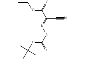 BOC-OxyMa Ethyl 2-(tert-ButoxycarbonyloxyiMino)-2-cyanoacetate structure, CAS 1426821-11-5