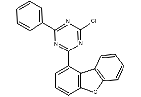 1,3,5-Triazine,2-chloro-4-(1-dibenzofuranyl)-6-phenyl- structure, CAS 1883265-32-4