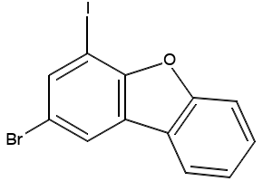 2-bromo-4-iodo-dibenzofuran structure, CAS 1401068-25-4