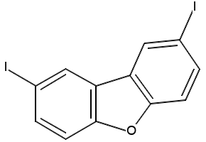 2,8-Diiodo-dibenzofuran structure, CAS 5943-11-3