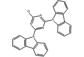 9H-Carbazole, 9,9'-(6-chloro-1,3,5-triazine-2,4-diyl)bis- structure, CAS 877615-05-9