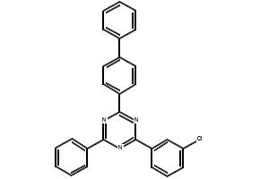 2-Biphenyl-4-yl-4-(3-chloro-phenyl)-6-phenyl-[1,3,5]triazine structure, CAS 2085262-87-7