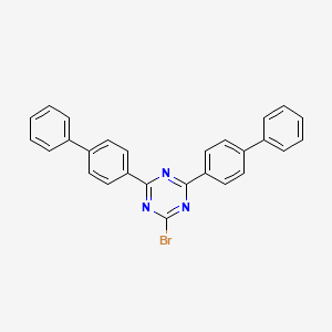 2,4-Bis([1,1-biphenyl]-4-yl)-6-bromo-1,3,5-triazine structure, CAS 1898263-50-7