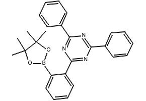 1,3,5-Triazine, 2,4-diphenyl-6-[2-(4,4,5,5-tetramethyl-1,3,2-dioxaborolan-2-yl)phenyl] structure, CAS 1696425-27-0