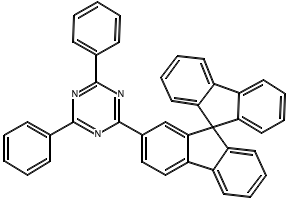 1,3,5-Triazine, 2,4-diphenyl-6-(9,9'-spirobi[9H-fluoren]-2-yl)- structure, CAS 1207176-84-8