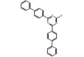 2,4-Bis([1,1'-biphenyl]-4-yl)-6-chloro-1,3,5-triazine structure, CAS 182918-13-4