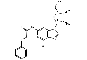 N-(2-Phenoxyacetyl)guanosine structure, CAS 119824-66-7