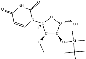 3'-O-(t-Butyldimethylsilyl)-2'-O-methyluridine structure, CAS 171268-84-1