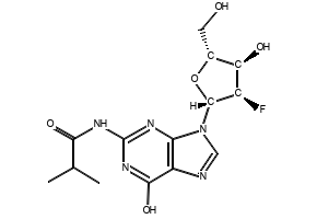 N2-Isobutyryl-2'-Fluoro-2'-deoxyguanosine structure, CAS 80681-25-0
