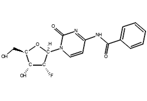 N4-Benzoyl-2'-deoxy-2'-fluorocytidine structure, CAS 146954-76-9