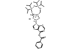 N-Benzoyl-3',5'-O-[1,1,3,3-tetrakis(1-methylethyl)-1,3-disiloxanediyl]adenosine structure, CAS 79154-57-7