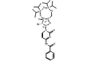 N4-Benzoyl-3',5'-O-(1,1,3,3-tetraisopropyl-1,3-disiloxanediyl)cytidine structure, CAS 69304-43-4