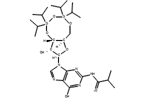 N2-Isobutyryl-3',5'-O-(1,1,3,3-tetraisopropyl-1,3-disiloxanediyl)guanosine structure, CAS 87865-78-9